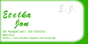 etelka jon business card